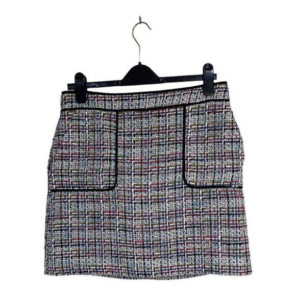 Ann Taylor LOFT Multicolor Tweed Skirt with Two Front Pockets - Picture 1 of 7